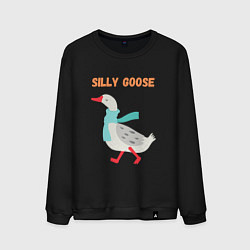 Свитшот хлопковый мужской Silly Goose, цвет: черный