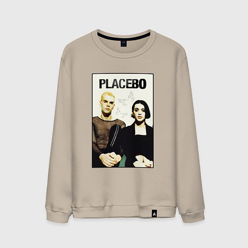 Мужской свитшот Placebo рок-группа / Миндальный – фото 1