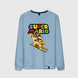 Свитшот хлопковый мужской Bowser Super Mario Nintendo, цвет: мягкое небо