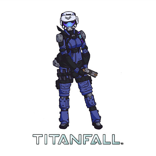 Мужской свитшот TITANFALL BLUE ART титанфолл / Белый – фото 3
