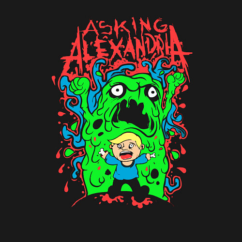 Мужской свитшот Asking alexandria слизняк / Черный – фото 3