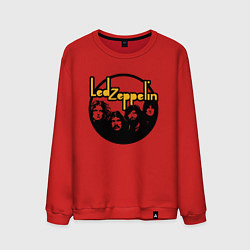 Свитшот хлопковый мужской Led Zeppelin Лед Зеппелин, цвет: красный