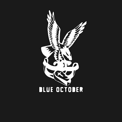 Мужской свитшот Blue october alternative / Черный – фото 3