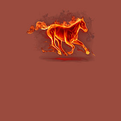 Свитшот хлопковый мужской Fire horse огненная лошадь, цвет: кирпичный — фото 2