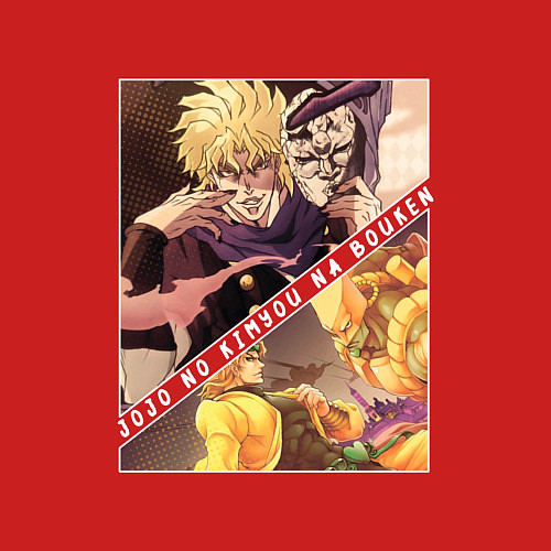 Мужской свитшот Дио Брандо из ДжоДжо / Красный – фото 3