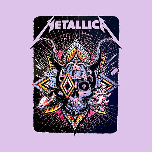 Мужской свитшот Metallica Playbill Art skull / Лаванда – фото 3