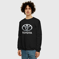 Свитшот хлопковый мужской TOYOTA 3D Logo, цвет: черный — фото 2