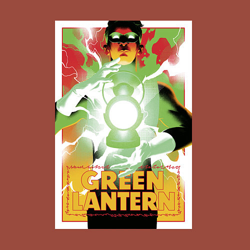 Мужской свитшот GREEN LANTERN Hal Jordan / Кирпичный – фото 3