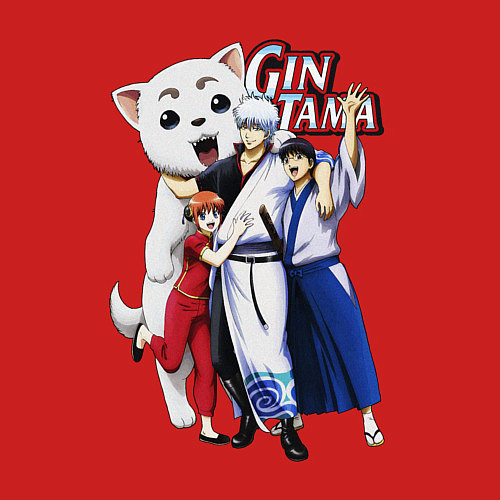 Мужской свитшот Gin Tama Sadaharu / Красный – фото 3