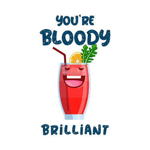 Мужской свитшот Youre bloody brilliant / Белый – фото 3