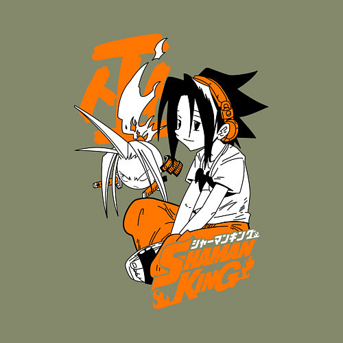 Мужской свитшот ШАМАН КИНГ SHAMAN KING ЙО / Авокадо – фото 3