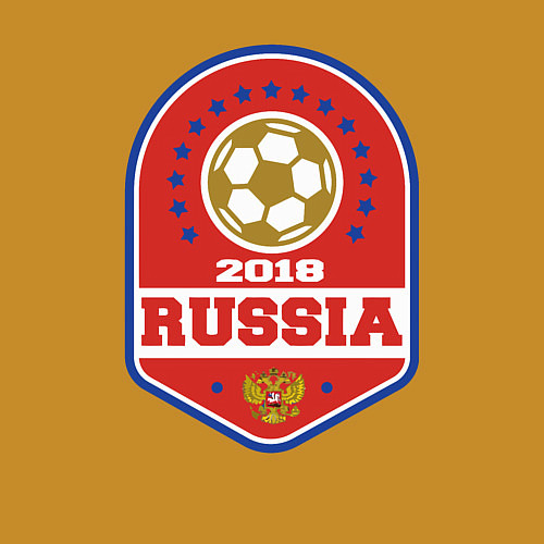 Мужской свитшот 2018 Russia / Горчичный – фото 3
