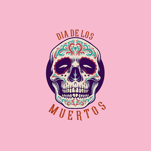 Мужской свитшот De Los Muertos / Светло-розовый – фото 3