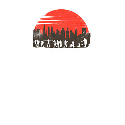 Свитшот хлопковый мужской Зомби в городе, цвет: белый — фото 2