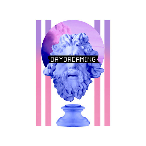 Мужской свитшот Daydreaming Vaporwave Statue / Белый – фото 3