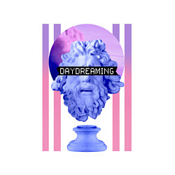 Свитшот хлопковый мужской Daydreaming Vaporwave Statue, цвет: белый — фото 2