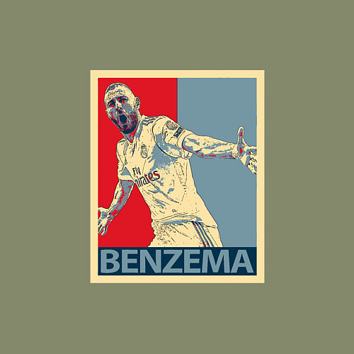 Мужской свитшот Madrid - Benzema / Авокадо – фото 3