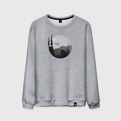 Мужской свитшот Давай через овраг / Меланж – фото 1