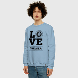 Свитшот хлопковый мужской Chelsea Love Классика, цвет: мягкое небо — фото 2