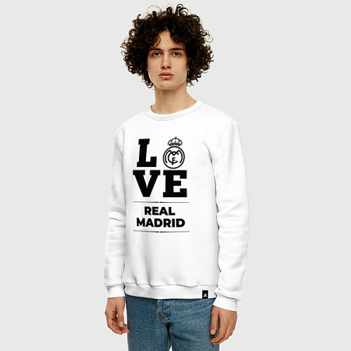 Мужской свитшот Real Madrid Love Классика / Белый – фото 3