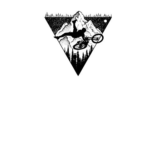 Мужской свитшот Mountains trick / Белый – фото 3