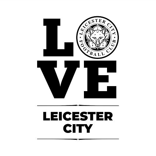 Мужской свитшот Leicester City Love Классика / Белый – фото 3