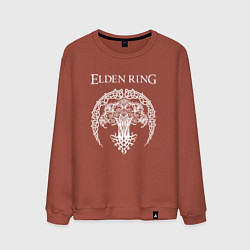 Свитшот хлопковый мужской ДРЕВО ELDEN RING, цвет: кирпичный