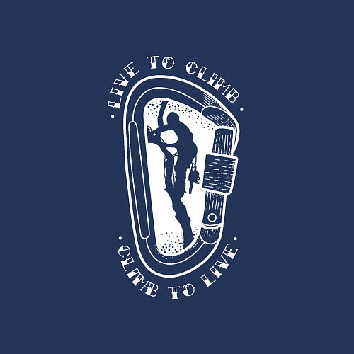 Мужской свитшот Скалолаз Live to Climb Climb to Live / Тёмно-синий – фото 3