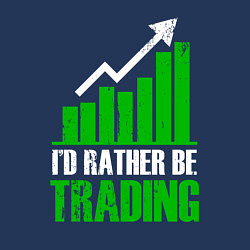 Свитшот хлопковый мужской Я предпочел бы трейдинг, цвет: тёмно-синий — фото 2