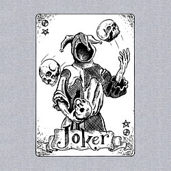 Свитшот хлопковый мужской Joker Skull Card, цвет: меланж — фото 2