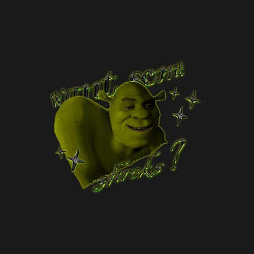 Мужской свитшот Shrek: Want some shreks? / Черный – фото 3