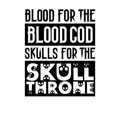 Мужской свитшот Девиз последователей Кхорна для светлого фона / Белый – фото 3