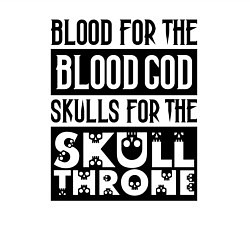 Свитшот хлопковый мужской Девиз последователей Кхорна для светлого фона, цвет: белый — фото 2