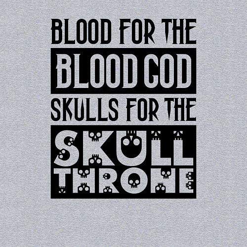 Мужской свитшот Девиз последователей Кхорна для светлого фона / Меланж – фото 3