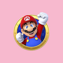 Свитшот хлопковый мужской Марио 3d, цвет: светло-розовый — фото 2