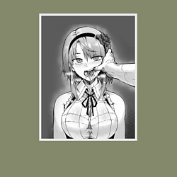 Свитшот хлопковый мужской Ахегао ahegao, цвет: авокадо — фото 2