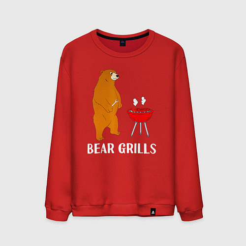 Мужской свитшот Bear Grills Беар Гриллс / Красный – фото 1