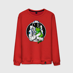 Мужской свитшот Космонавт с инопланетным котом