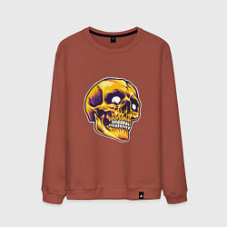 Свитшот хлопковый мужской Dead Skull, цвет: кирпичный