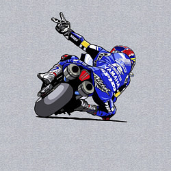 Свитшот хлопковый мужской Yamaha racing team Racer, цвет: меланж — фото 2
