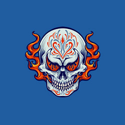 Свитшот хлопковый мужской Fire - Skull, цвет: синий — фото 2