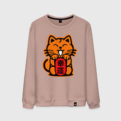 Свитшот хлопковый мужской JDM Cat, цвет: пыльно-розовый