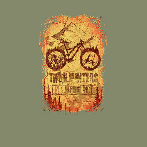 Мужской свитшот Olschool trailriders / Авокадо – фото 3