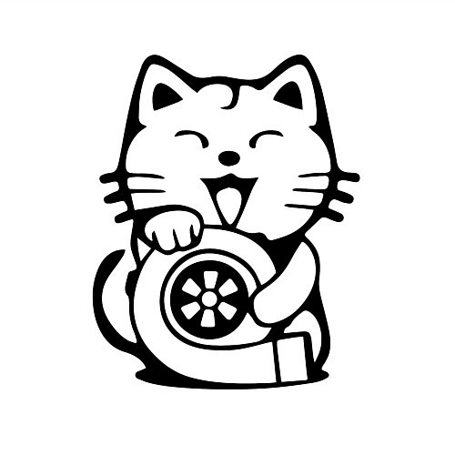 Мужской свитшот JDM Cat & Engine Japan / Белый – фото 3