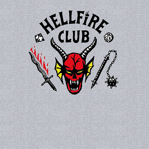 Мужской свитшот Hellfire Club Stranger Things 4 / Меланж – фото 3