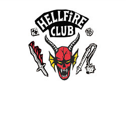 Свитшот хлопковый мужской Hellfire Club Sticker Stranger Things 4, цвет: белый — фото 2