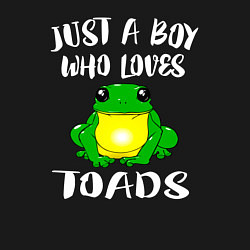 Свитшот хлопковый мужской Просто мальчик, который любит жаб, цвет: черный — фото 2