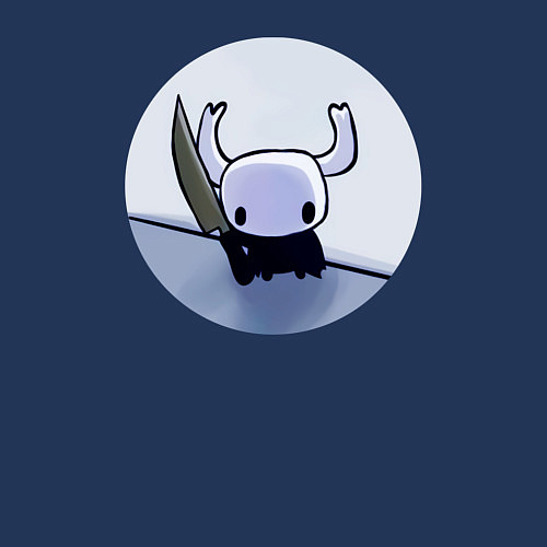 Мужской свитшот Он тебе не милашка Hollow Knight / Тёмно-синий – фото 3