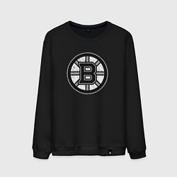 Свитшот хлопковый мужской BOSTON BRUINS СЕРЫЙ, цвет: черный