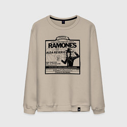 Свитшот хлопковый мужской Live at the Palladium, NY - Ramones, цвет: миндальный